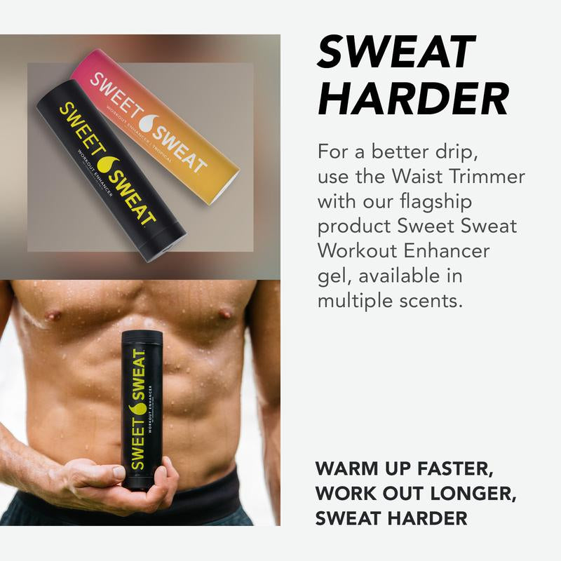 Transform Your Workout with the Sweet Sweat Ab Trainer - Adjustable Waist Trainer Belt for Maximum Sweat and Results in Black/Pink