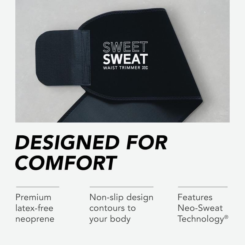 Transform Your Workout with the Sweet Sweat Ab Trainer - Adjustable Waist Trainer Belt for Maximum Sweat and Results in Black/Pink
