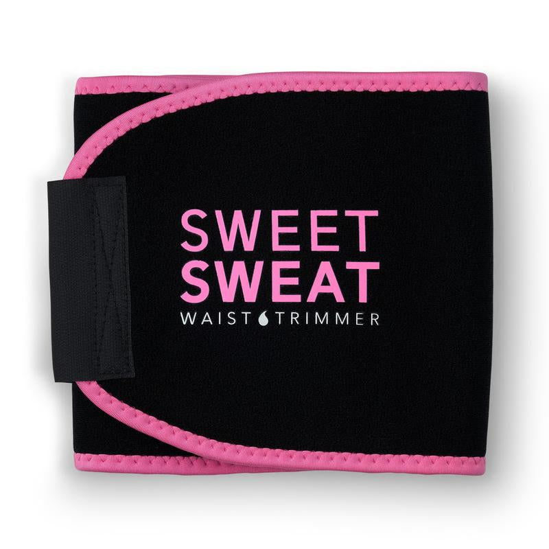 Transform Your Workout with the Sweet Sweat Ab Trainer - Adjustable Waist Trainer Belt for Maximum Sweat and Results in Black/Pink