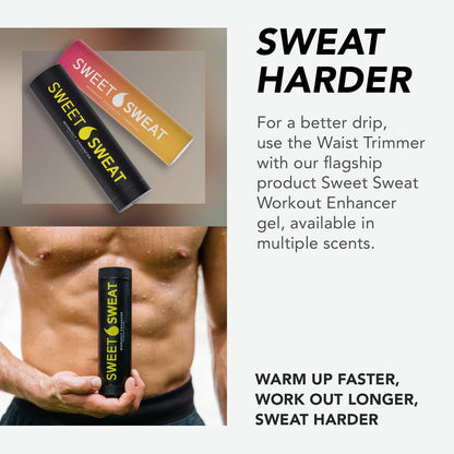 Transform Your Workout with the Sweet Sweat Ab Trainer - Adjustable Waist Trainer Belt for Maximum Sweat and Results in Black/Pink